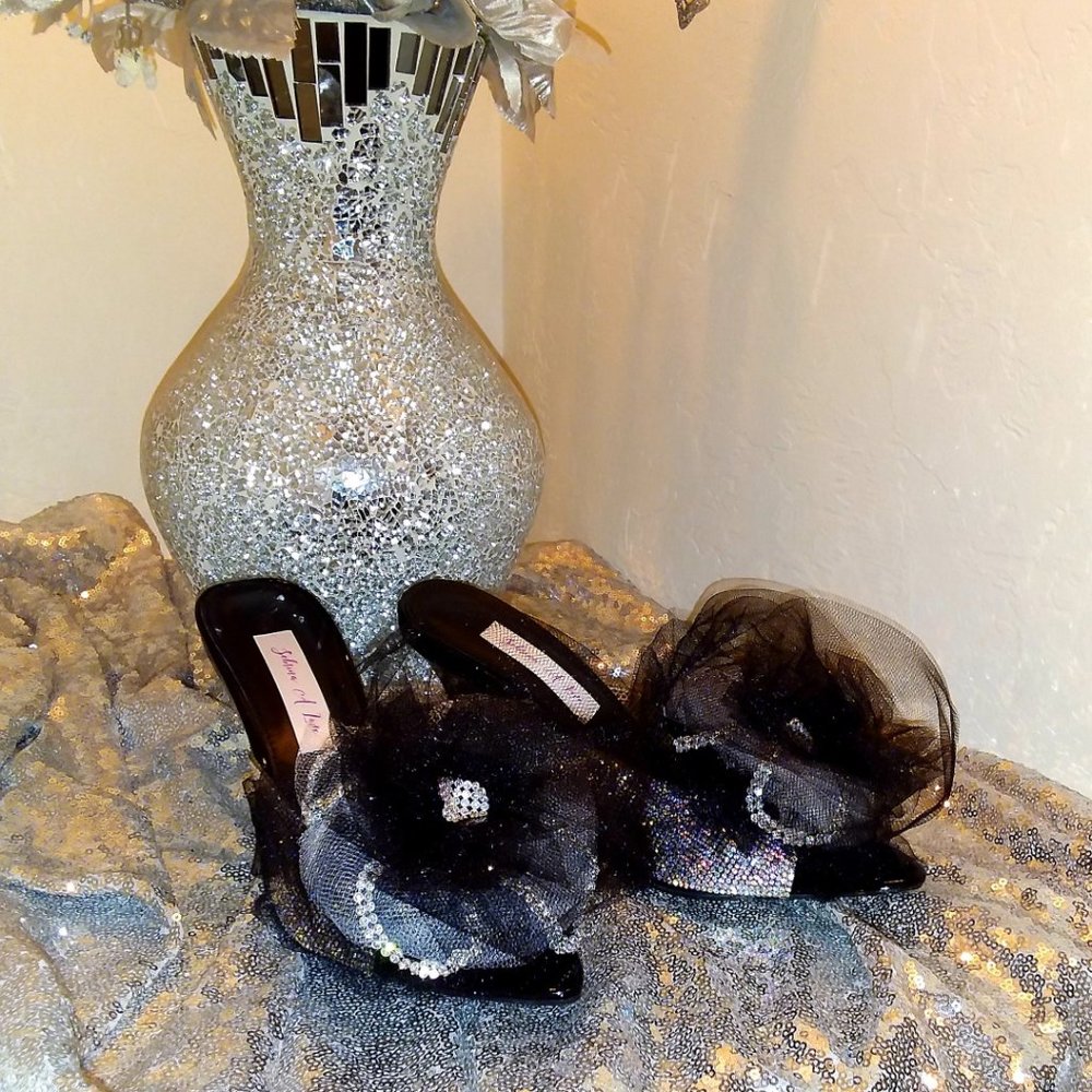 "MARIA LOUISA" Fairytale Cinderella Crystal Wedding Heels